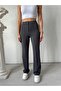 Anthracite Ribbed Palazzo Hera Trousers - 7
