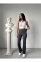 Anthracite Ribbed Palazzo Hera Trousers