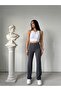 Anthracite Ribbed Palazzo Hera Trousers - 4