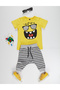 Cheerful Boy T-shirt Capri Shorts Set - 3