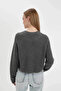 Women's Gray Sweater - Model L2567Az/Gr164 - 3