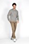 Jagger Porter Men's Slim Straight Slim Fit Regular Waist Woven Trousers Straight Leg Brown