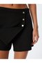 Double Breasted Button Detailed Mini Shorts Skirt - 5