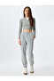 Ktn - Jogger Sweatpants Ribbed Pockets Tie Waist