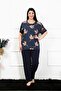 Women's 5Xl-6Xl-7Xl-8Xl Plus Size Short Sleeve Pajamas Suit 75005 - 2