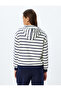 Long Sleeve Striped Hooded Sweatshirt - 4