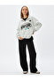 Half-Zip Sweatshirt with Printed Stand Collar and Pocket Detail