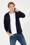 Men's Navy Blue Knitted Cardigan 50253125-Vr033
