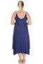 Strap Ethnic Detail Large Size Dress Navy Blue - 4