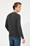 Men's Anthracite Melange Crew Neck Knitwear Sweater 50253972 -Vr081 - 5