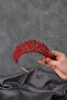 Aren Bridal Henna Crown with Red Crystal Beads - 3
