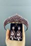 Pink Anteras Bridal Henna Crown and Drop Earring Set - 2