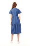 Myra5025 - Maternity Dress with Denim Buttons and Pockets - Blue - 4