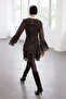 Limited Edition Brown Skirt Flounced Leopard Mini Chiffon Woven Dress Twoaw25El00286 - 3