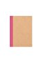 Striped Sticker Kraft Cover Notebook Pink 18.5*26 50 Pages.