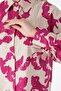 Flat Shirt Collar Women's Fuchsia Patterned Shirt - 25258 - 6