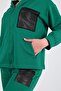 Women's Large Size Stone Detailed Pocket Tracksuit Set 8039-24 - 4