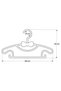 Kit 24 Pieces Baby Hangers Children's Clothes Hangers White Bow Hangers - 5