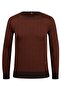Men's Crew Neck Knitwear Tile Sweater Patterned Steel Knit Classic Fit - 5005C