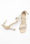 Women's Stoned Evening Dress Heeled Shoes Blunt Toe Sapro Beige - 8