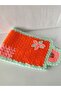 Hand Knitted Long Washcloth Dowry Rectangular Floral Washcloth - 3