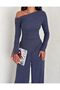 Asymmetrical Suit - Blouse and Pants Set - 2