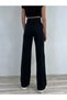Women's Jeans Non-Fading Black Loose High Waist Lycra Palazzo Jeans - 5