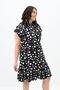 Women's Plus Size Polka Dot Detailed Dress 5226-25 - 4