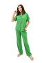 Women's Short-Sleeve Shirt Collar Two-Piece Set 4097-25 - 3