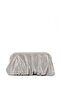 Women's Silver Stone Woven Burs Detailed Evening Bag