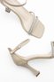 Women's Stoned Evening Dress Heeled Shoes Blunt Toe Sapro Beige - 6