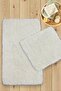 Cotton Basic Ecru 60X100 50X60 Non-Slip Base 2-Piece Bathroom Mat Set