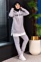 Medium Women's Gray Tunic and Trousers Set - 3553 - 5