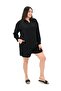 Women's Plus Size Long Sleeve Shorts Two-Piece Set 8127-25 - 2