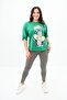 Women's Plus Size Heart Printed Oversize T-Shirt 1773-3-24 - 2