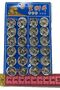 Strut Snap Silver Color#3(14mm) 24 Pieces