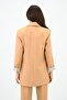 Women's Striped Lining Detailed Jacket Set 0115-25-1 - 3