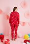 Hello Kitty Licensed 100% Cotton Red Multicolor Button Pajamas Suit Hk251 - 4