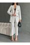 Button-Detail Blazer Jacket and Trousers Set - 3