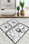 Three Bears Bathroom Rug Set of 3 Bathroom Mat Non-Slip Base Toilet Set
