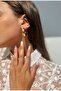 316L Steel Gold Color Mango Earrings - 3
