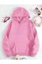 Duz Pink Kapsolu Sweatshirt Hodie - 2