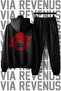 Anarchy Printed Unisex Wide Fit Soft Fabric Hooded Tracksuit Set - 2