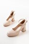 204K Heeled Platform Stiletto Beige Patent Leather - 4