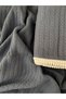 Cunda Series Knitted Pattern 100% Cotton Baby Pique Blanket Indigo // 120X100 cm - 2