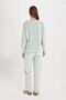 Women's Fall in Love Printed Crew Neck Long Sleeve Striped Welsoft Plush Pajamas Set C5443Ax24Au - 7