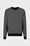 Patterned Regular Fit Crew Neck 100% Wool Sweater Men's Sweater 6l1mxx 1mcqz F633 - 5