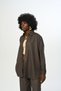 Women's Solid Color Silvery Oversize Cut Shirt - 3