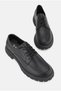 Women's Black Matte Genuine Natural Leather Lace-Up Oxford Shoes, Size 36-41 - 2