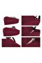 3 Seater Cotton Sofa Cover Strech Burgundy - 210 X 240 - 2